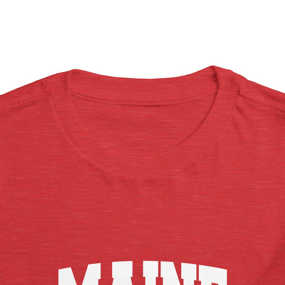 Maine Toddler Graphic Tee - Kids Maine Vacation T-Shirt