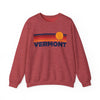 Vermont Sweatshirt Retro Sun Unisex - Vintage Vermont Inspired Warm Pullover Jumper
