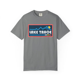 Buy grey Lake Tahoe, California Graphic Tee, Comfort Colors Retro Mountain Unisex Lake Tahoe T shirt
