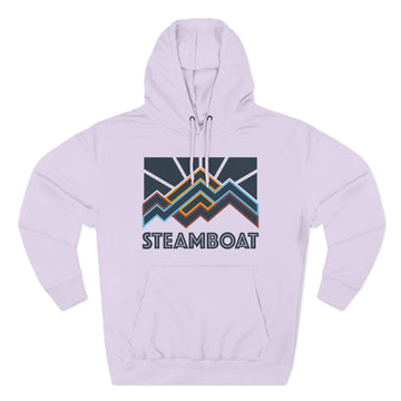 Buy lilac Steamboat, Colorado Hoodie - Retro Mountain Unisex Sweatshirt