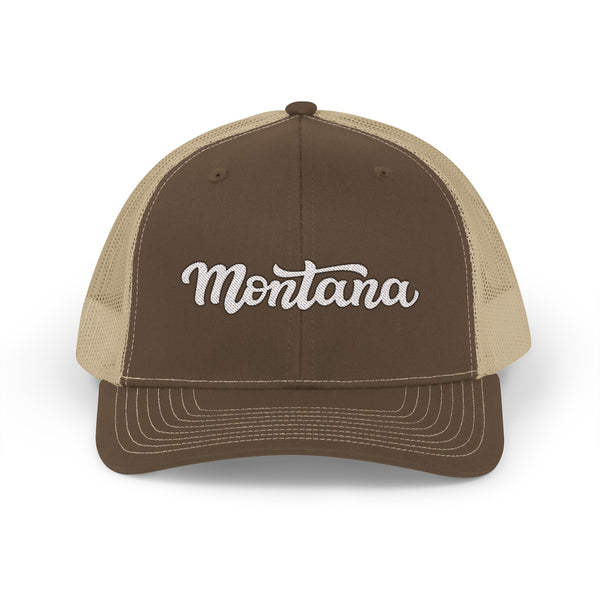 Montana Snapback Trucker Cap - Embroidered Montana Hat