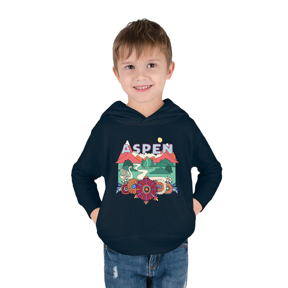 Aspen, Colorado Toddler Hoodie - Boho Mountain Unisex Aspen Toddler Sweatshirt