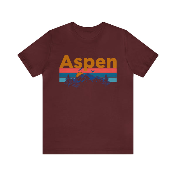 Aspen, Colorado Shirt - Mountain Sunset Unisex Aspen T-Shirt