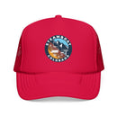Steamboat, Colorado Retro Ski Lift Mountain Foam Trucker Hat-5