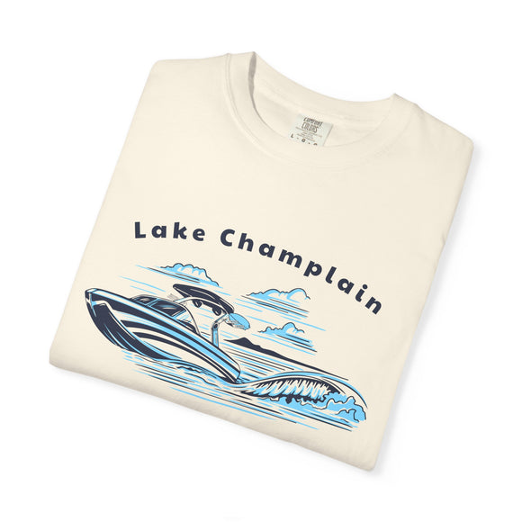 Lake Champlain T Shirt, Comfort Colors Cotton 100% Cotton Wakeboard Boat Tee