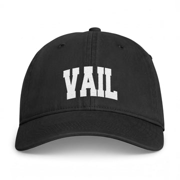 Vail, Colorado Washed Baseball Cap - Vintage Coastal Comfort Colors - 0