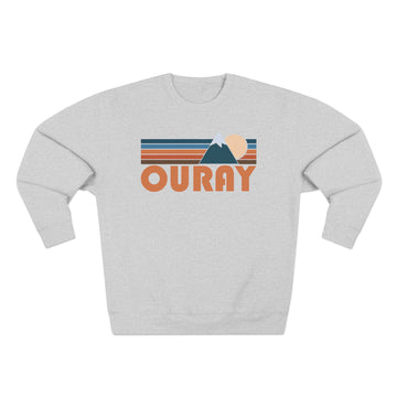 Premium Ouray, Colorado Retro Mountain Graphic Sweatshirt - 0