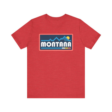 Buy heather-red Montana T Shirt - Retro Graphic Montana Tee