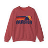Alaska Sweatshirt Retro Mountains, Alaska Unisex Crewneck, Vintage Cozy Jumper, Gift for Outdoor Lovers