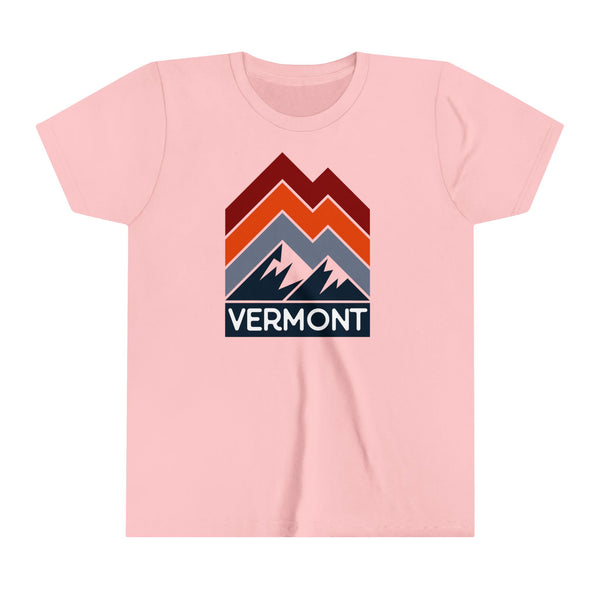 Vermont Youth Shirt - Retro Mountain Vermont Kid's T-Shirt