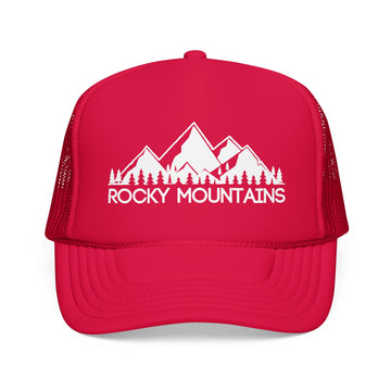 Buy red Rocky Mountains Trucker Hat - Rocky Mountains Cap