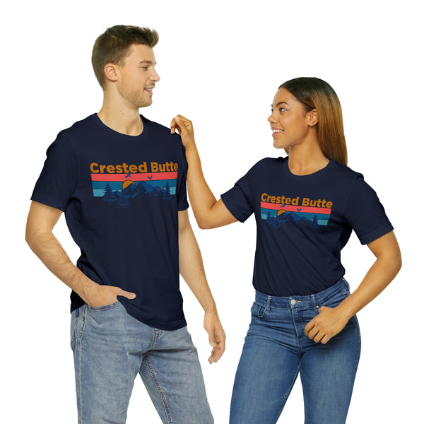 Crested Butte, Colorado Shirt - Mountain Sunset Unisex Crested Butte T-Shirt