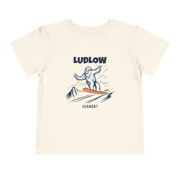 Ludlow, Vermont Yeti Snowboard Toddler Tee