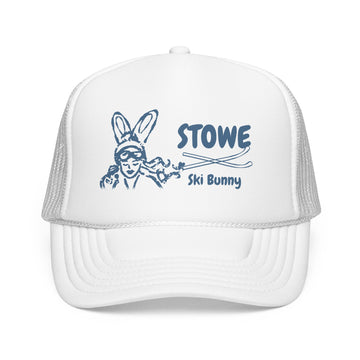 Buy white Stowe, Vermont Ski Bunny Trucker Hat