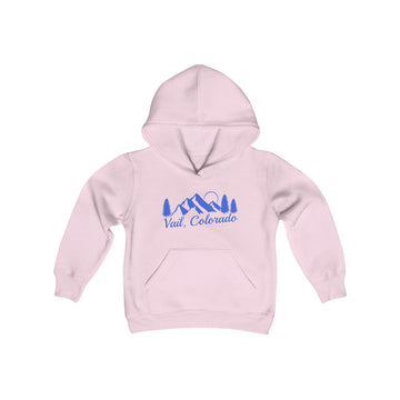 Retro Vail, Colorado Youth Hoodie - Mountain Vail, Colorado Kids Sweatshirt, Cute Vail, Colorado Children's Pullover - 0