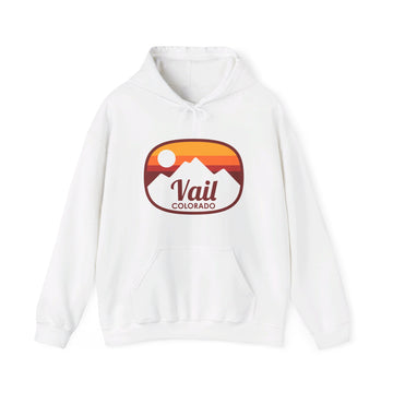 Buy white Vail, Colorado Hoodie - Retro Ombre Unisex Vail Hoodie Sweatshirt