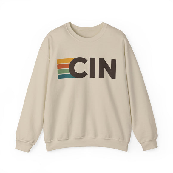 Cincinnati, Ohio CIN Retro Stripe Sweatshirt
