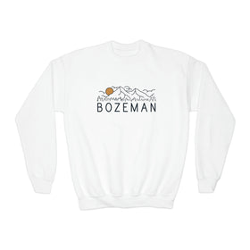 Bozeman, Montana Youth Sweatshirt - Unisex Kid's Bozeman Crewneck Sweatshirt