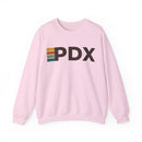 Portland, Oregon PDX Retro Stripe Sweatshirt-5