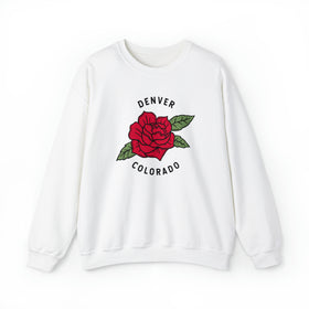 Denver, Colorado Sweatshirt - Unisex Rose Crewneck Denver Sweatshirt