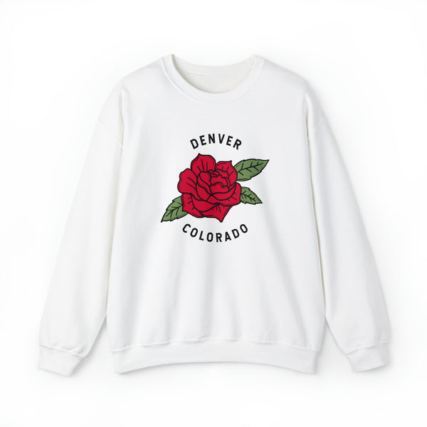 Denver, Colorado Sweatshirt - Unisex Rose Crewneck Denver Sweatshirt