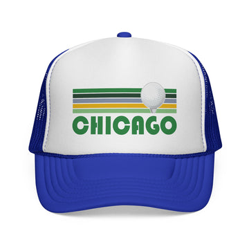 Buy royal Chicago, Illinois Retro Golf Trucker Hat