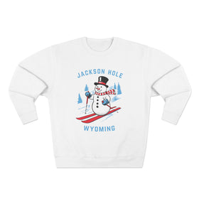 Premium Jackson Hole, Wyoming Skiing Snowman Sweatshirt