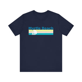 Buy navy Myrtle Beach, South Carolina T Shirt - Sailboat Graphic Tee