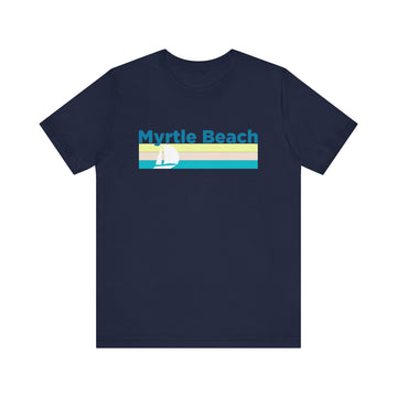 Buy navy Myrtle Beach, South Carolina T Shirt - Sailboat Graphic Tee