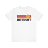 Detroit, Michigan T-Shirt Retro Sun Ombre Unisex Tee, Vintage Michigan Tee, Mountain Sun Detroit Tee, Michigan Souvenir Shirt