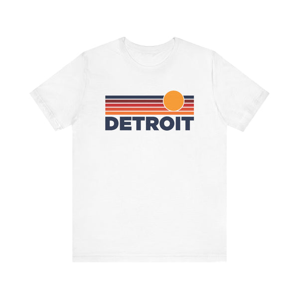 Detroit, Michigan T-Shirt Retro Sun Ombre Unisex Tee, Vintage Michigan Tee, Mountain Sun Detroit Tee, Michigan Souvenir Shirt