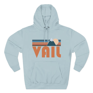 Buy blue-mist Vail, Colorado Hoodie - Retro Mountain Unisex Sweatshirt