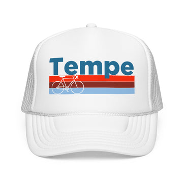 Buy white Tempe, Arizona Trucker Hat - Foam Tempe Bike Cap