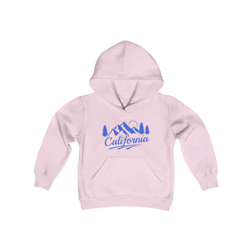 Retro California Youth Hoodie - Mountain California Kids Sweatshirt, Cute California Children's Pullover - 0