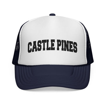 Buy dark-navy Castle Pine, Colorado Collegiate Style Trucker Hat