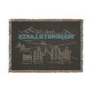 Mammoth Lakes, California Ski Town Throw Blanket | Mountain Woven Blanket-5