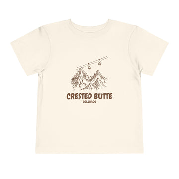 Crested Butte, Colorado Toddler T-Shirt — Vintage Gondola Ski Mountain Tee
