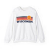 Wisconsin Sweatshirt Retro Sun Unisex - Vintage Wisconsin Inspired Warm Pullover Jumper