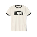 Boston, Massachusetts Cotton Ringer Graphic Tee - Unisex Boston T Shirt, Vintage Style Tee, Men's/Women's Tee-2
