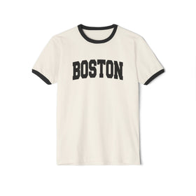 Boston, Massachusetts Cotton Ringer Graphic Tee - Unisex Boston T Shirt, Vintage Style Tee, Men's/Women's Tee