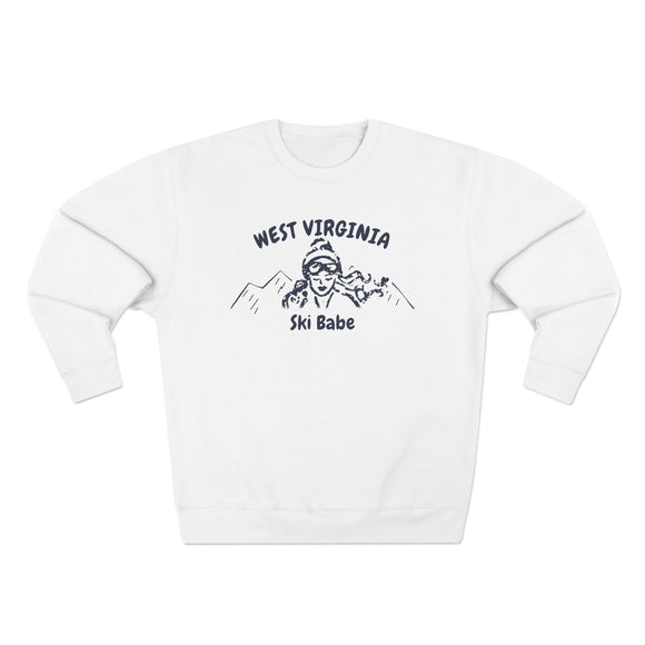 Premium West Virginia Ski Babe Sweatshirt