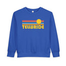 Telluride, Colorado Toddler Sweatshirt - Retro Sun Telluride Toddler Crewneck Sweatshirt-2