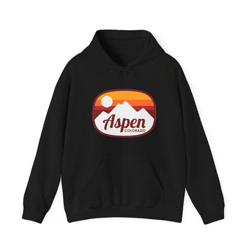 Buy black Aspen, Colorado Hoodie - Retro Ombre Unisex Aspen Hoodie Sweatshirt