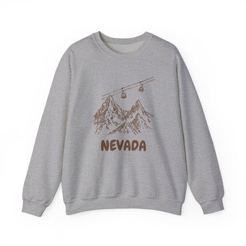 Buy sport-grey Nevada Mountain Gondola Sweatshirt, Travel Graphic