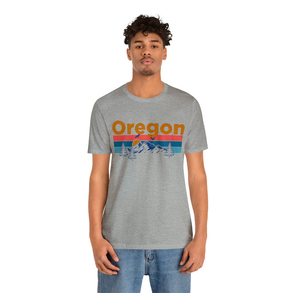 Oregon T-Shirt - Mountain Sunset Unisex Oregon Shirt