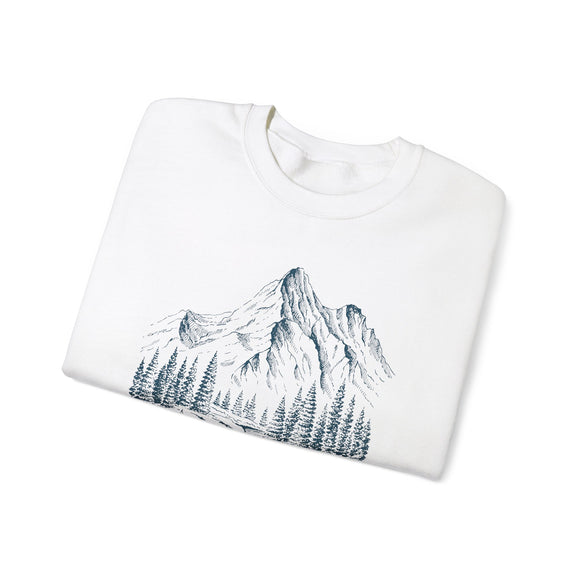 Montana Sweatshirt - Mountain Illustration Graphic Crewneck