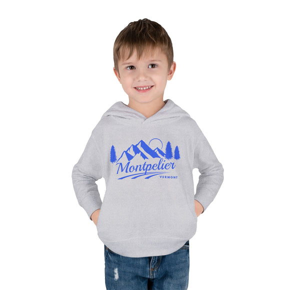 Montpelier, Vermont Toddler Hoodie - Unisex Mountain Montpelier Pullover Sweatshirt, Kids Hooded Jumper, Vermont Souvenir