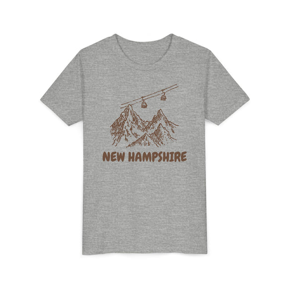 New Hampshire Youth T-Shirt — Vintage Gondola Ski Mountain Tee