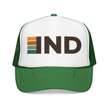 Buy kelly-white-kelly Indianapolis, Indiana Trucker Hat - IND retro cap
