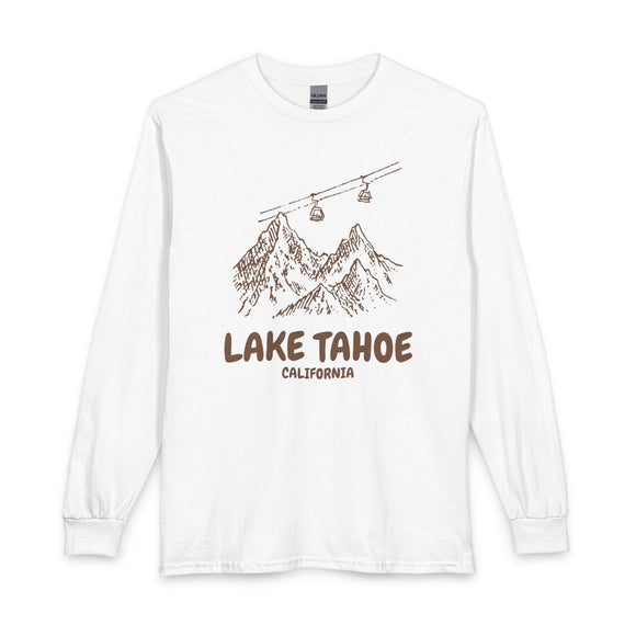 Lake Tahoe, California Long Sleeve T-Shirt - Ski Mountain Gondola